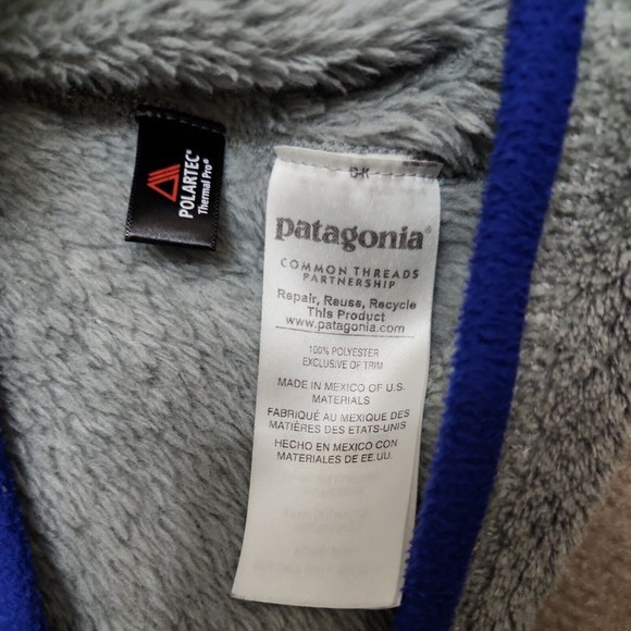Patagonia Re-tool Snap-T Pullover Fleece Jacket Coat Womens M Gray - Picture 6 of 8